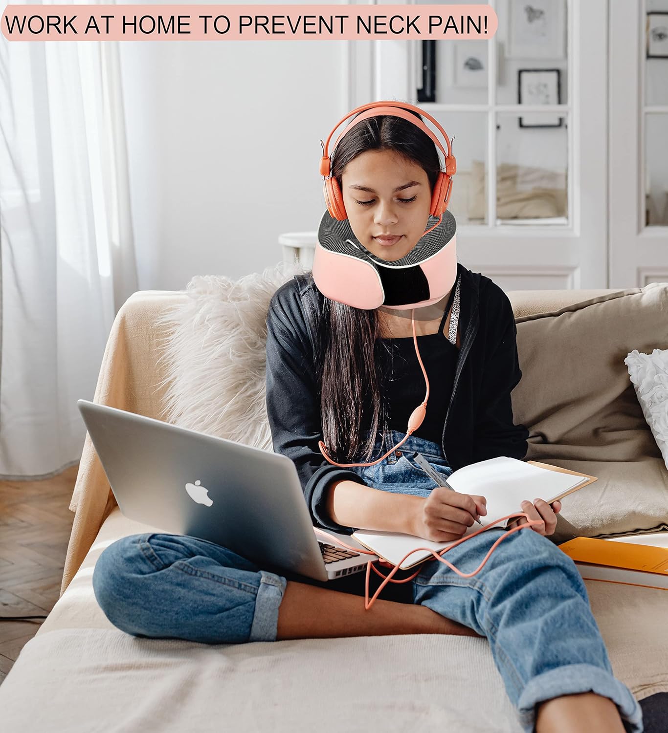 HAPPYBAG memory foam travel pillow design for ultimate comfort while working at home