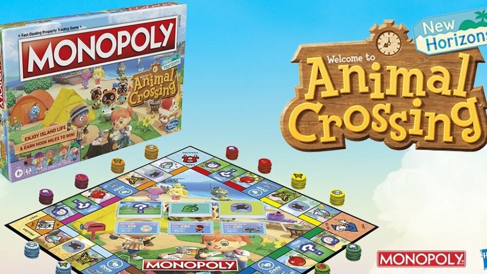 Monopoly Animal Crossing New Horizons Game Board with Colorful Tokens and Cards for Family Fun