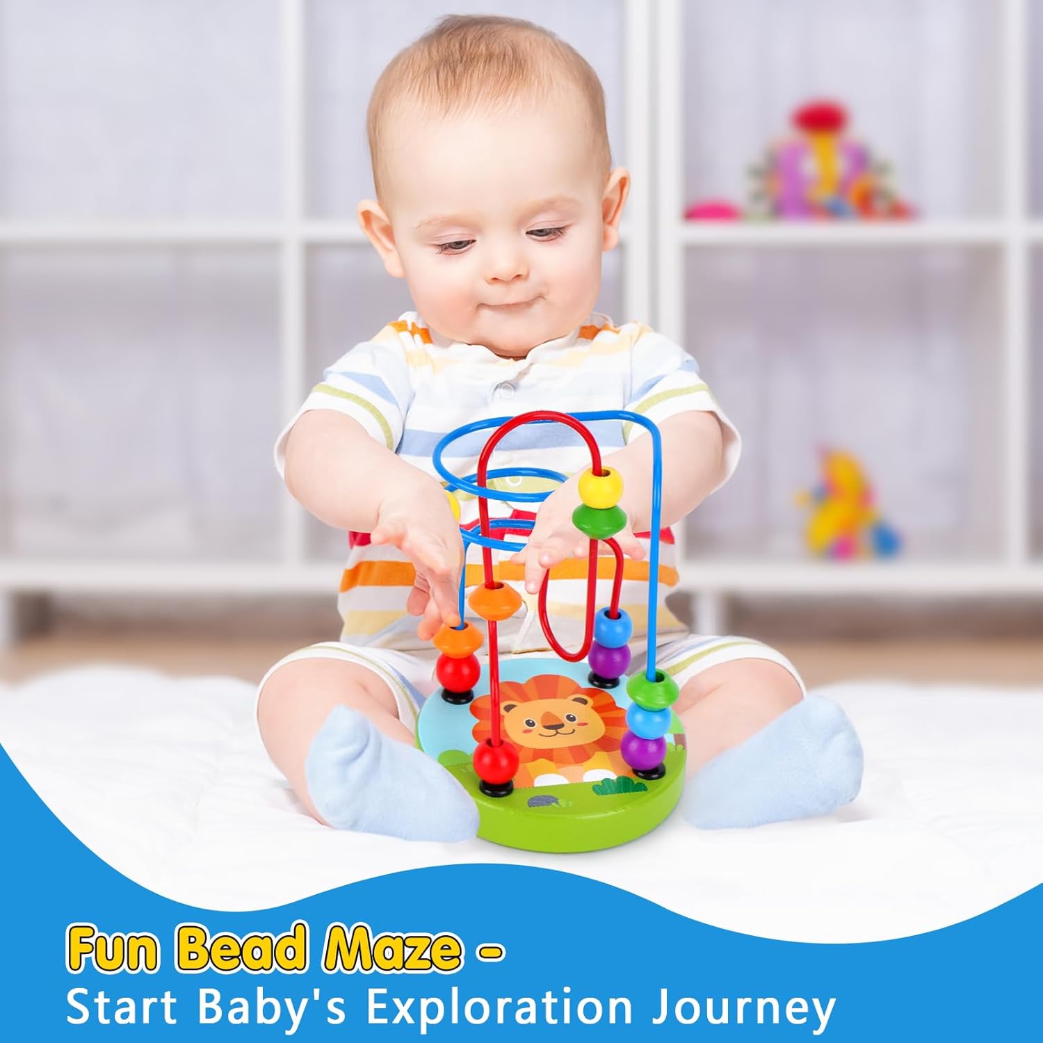 KMTJT Fun Bead Maze Montessori educational toys for toddlers promoting sensory exploration and fine motor skills