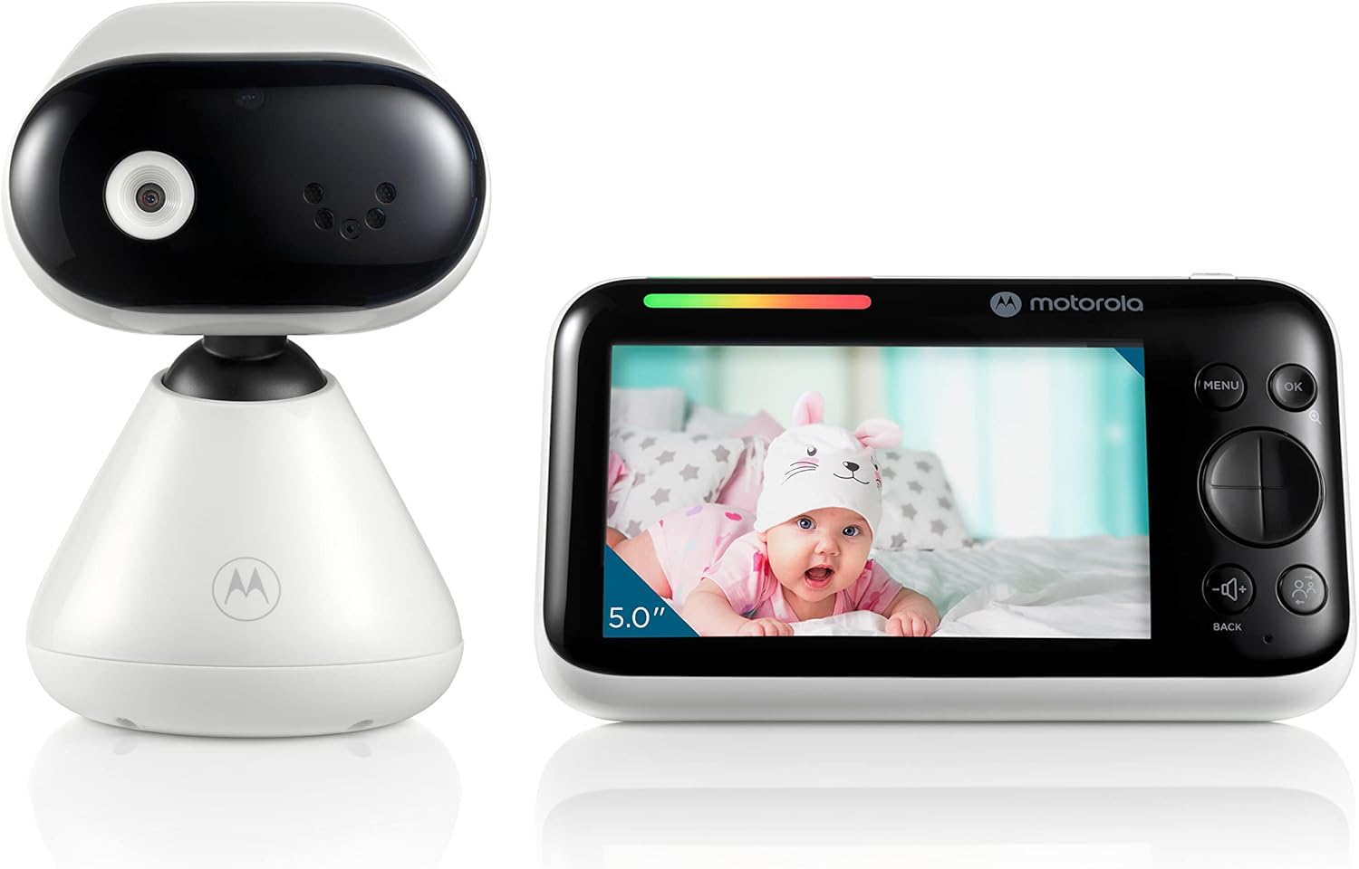 Motorola video baby monitor with 5-inch display and camera for real-time infant monitoring