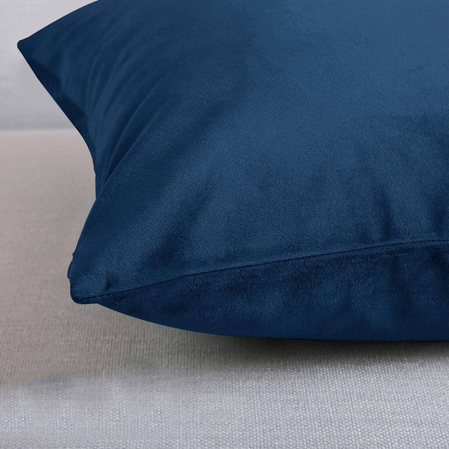 Navy crushed velvet cushion covers by Hafaa, adding luxury and elegance to your home decor