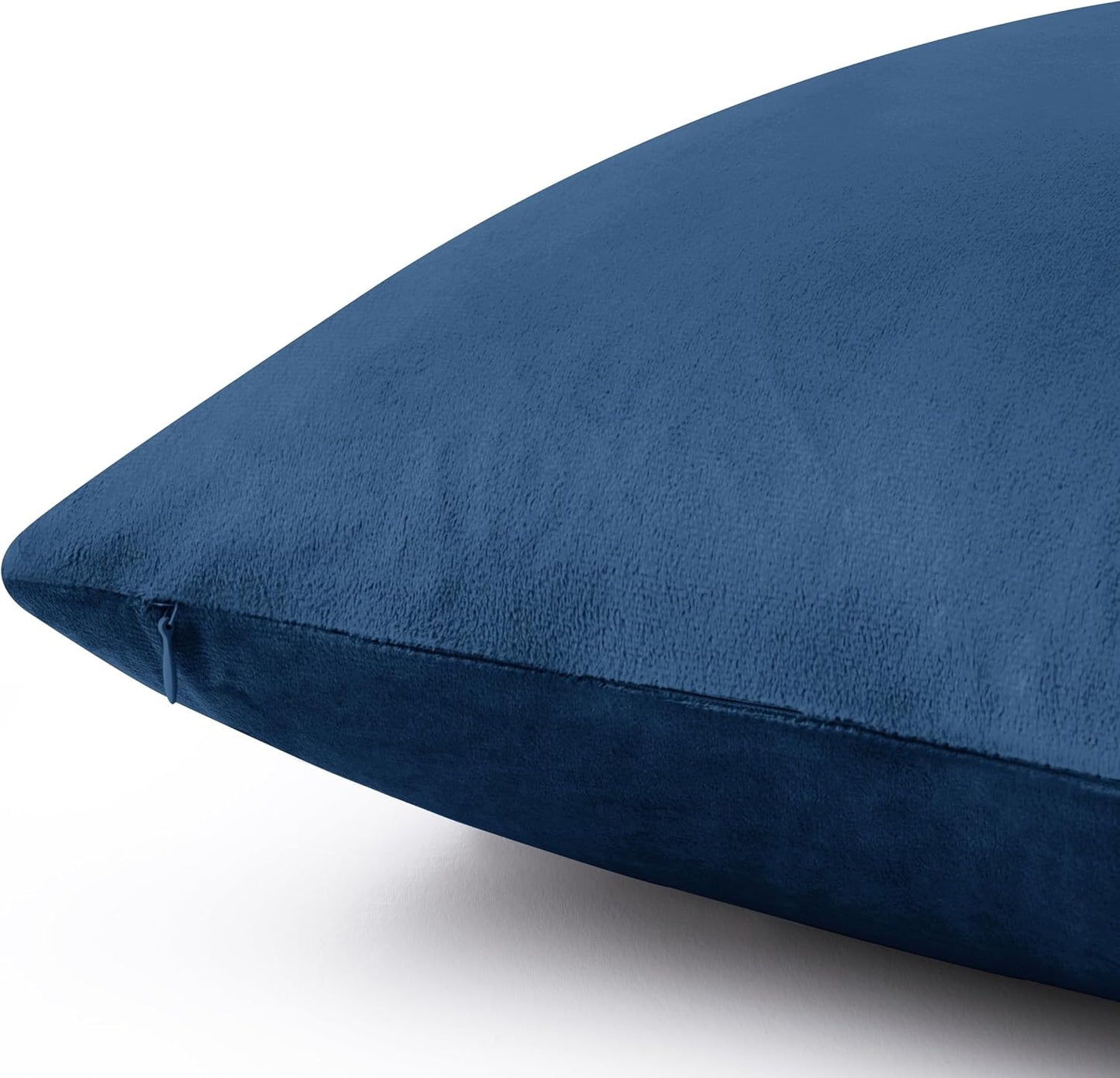 Hafaa navy crushed velvet cushion covers in luxurious deep blue for elegant home decor