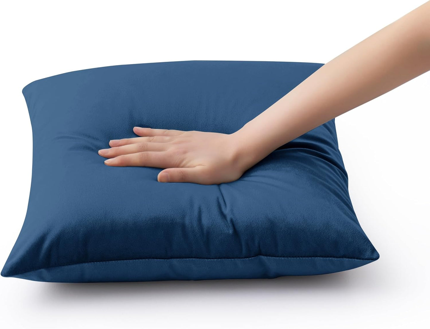 Soft navy crushed velvet cushion covers, ideal for adding luxury to your home decor