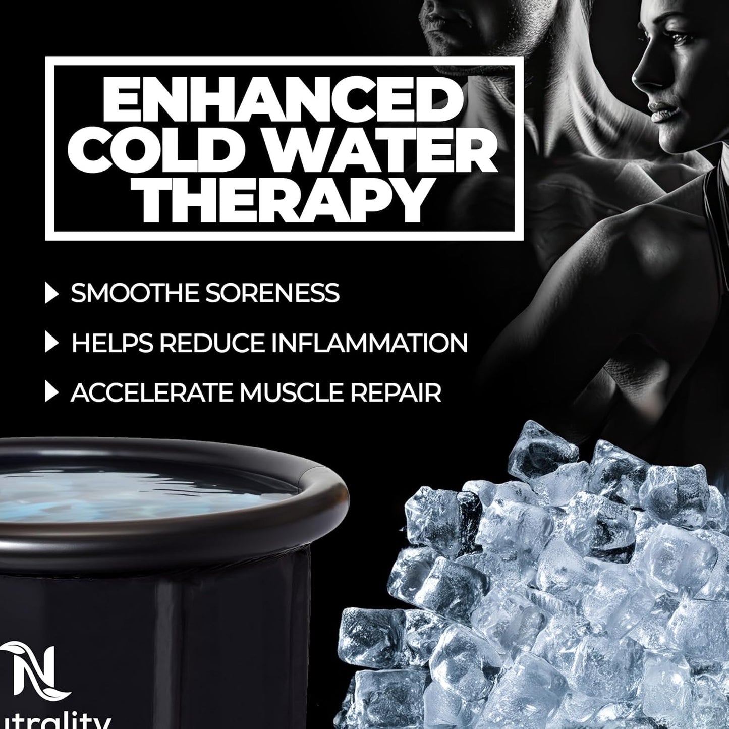 Nutrality 320L cold water therapy tub designed for enhanced muscle recovery and inflammation relief