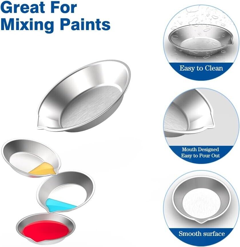 Diyesmart paint tray set with stirrers and pipettes ideal for mixing and pouring paints