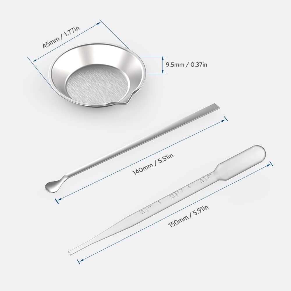 Diyesmart paint tray set with stirrers and pipettes includes a tray, stirrer, and pipette for easy painting.