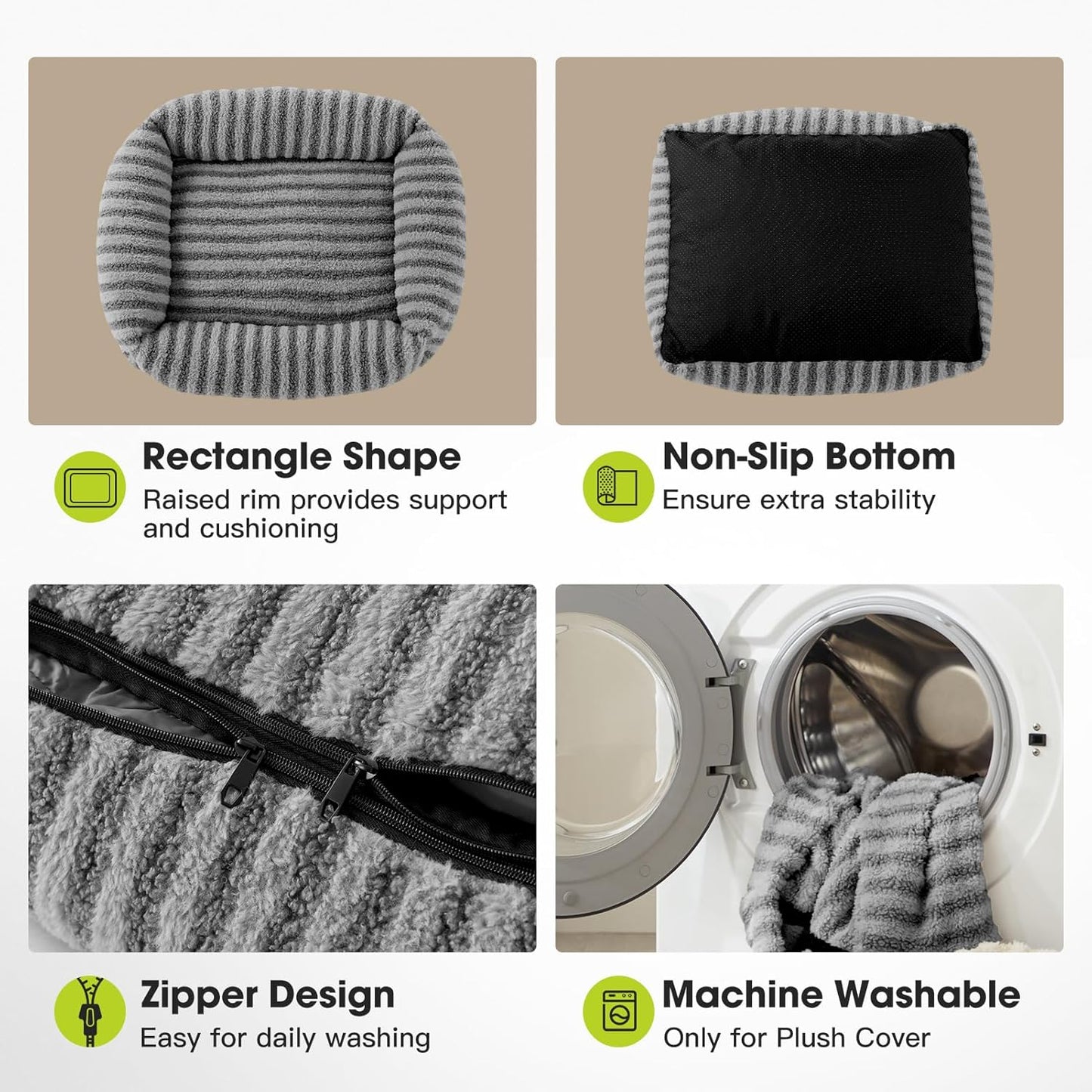 Pawk small dog bed waterproof cover with a raised rim and non-slip bottom for added comfort and stability