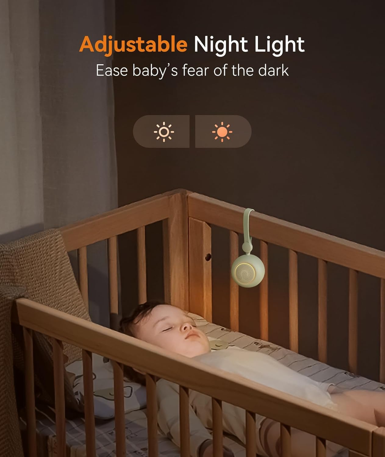 Dreamegg portable white noise machine with adjustable night light to soothe baby at night