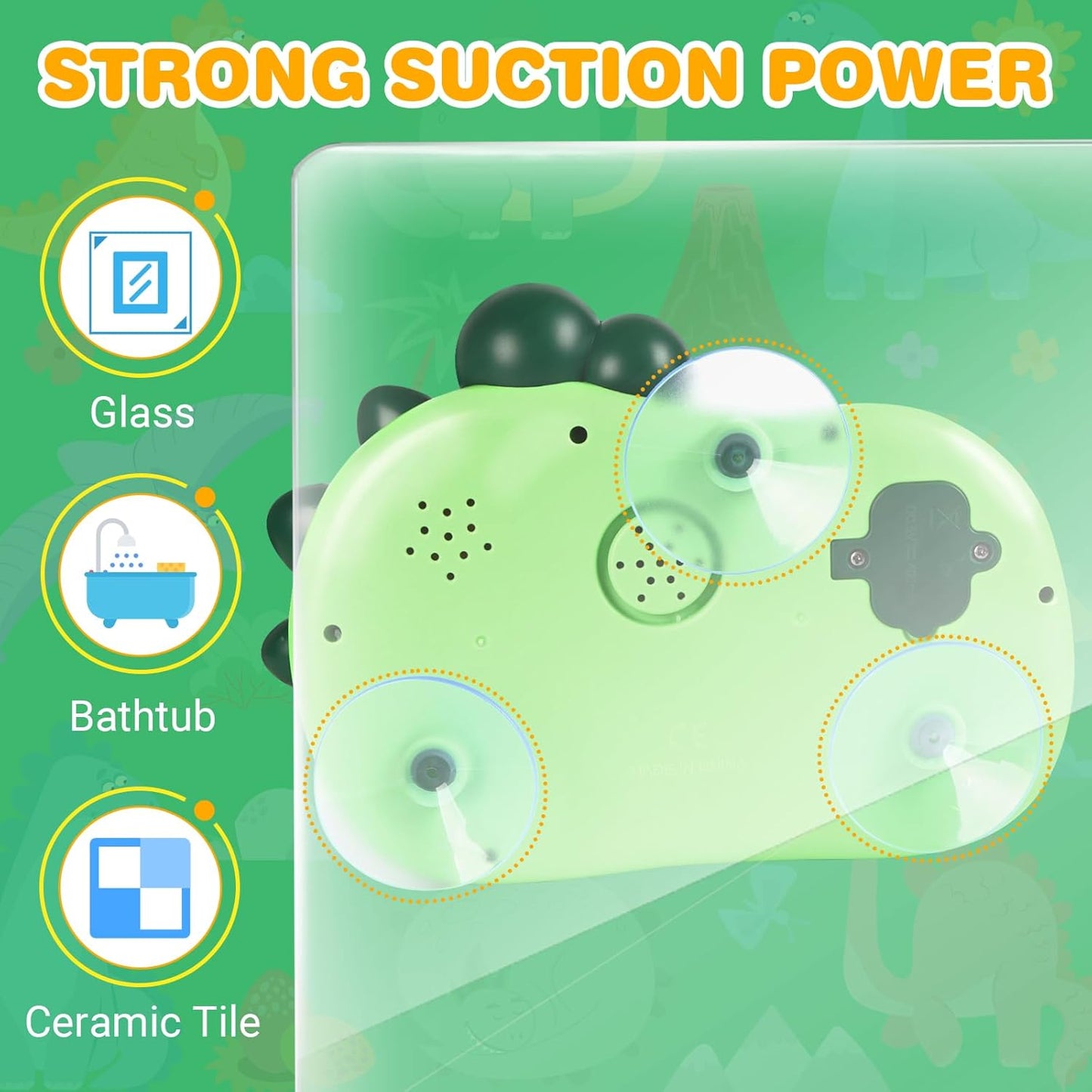 JoiTale rechargeable baby bath bubble machine with strong suction for secure placement in baths