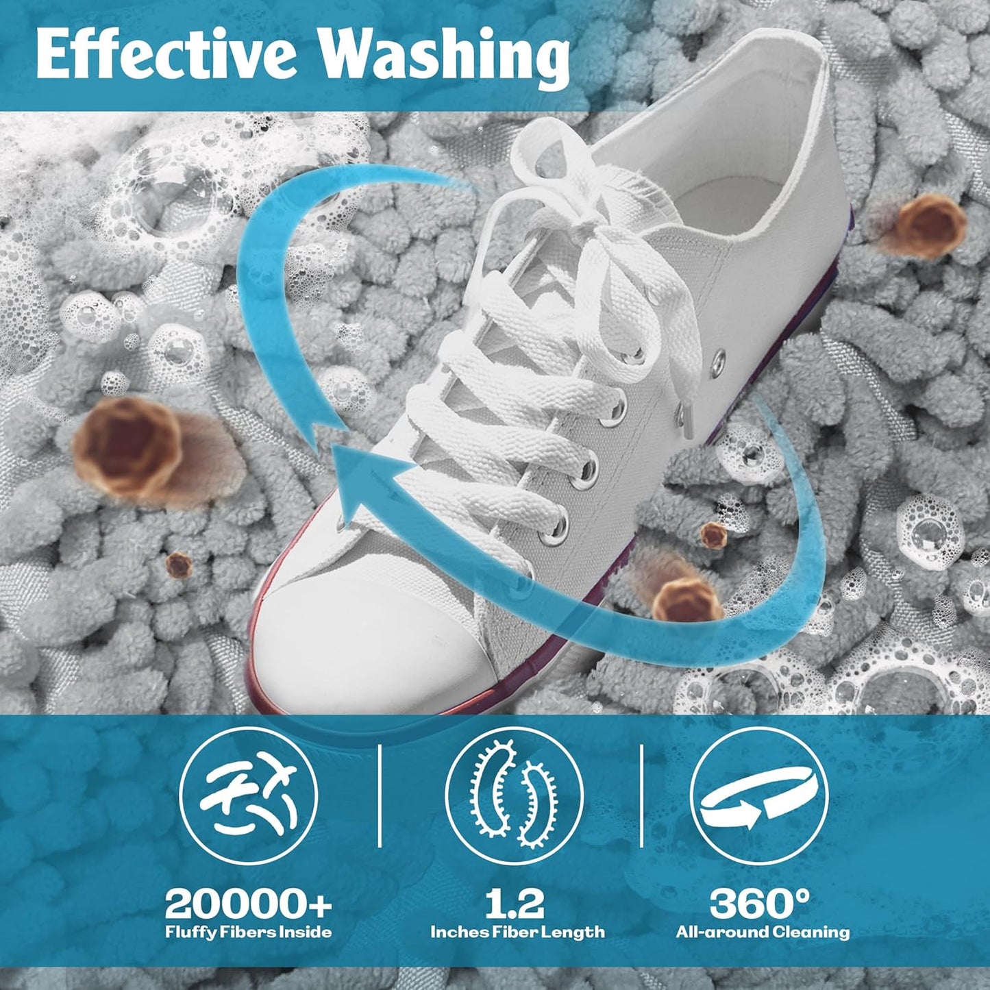 Jeekscss shoe washing machine bag designed for effective all-around cleaning with 360-degree protection