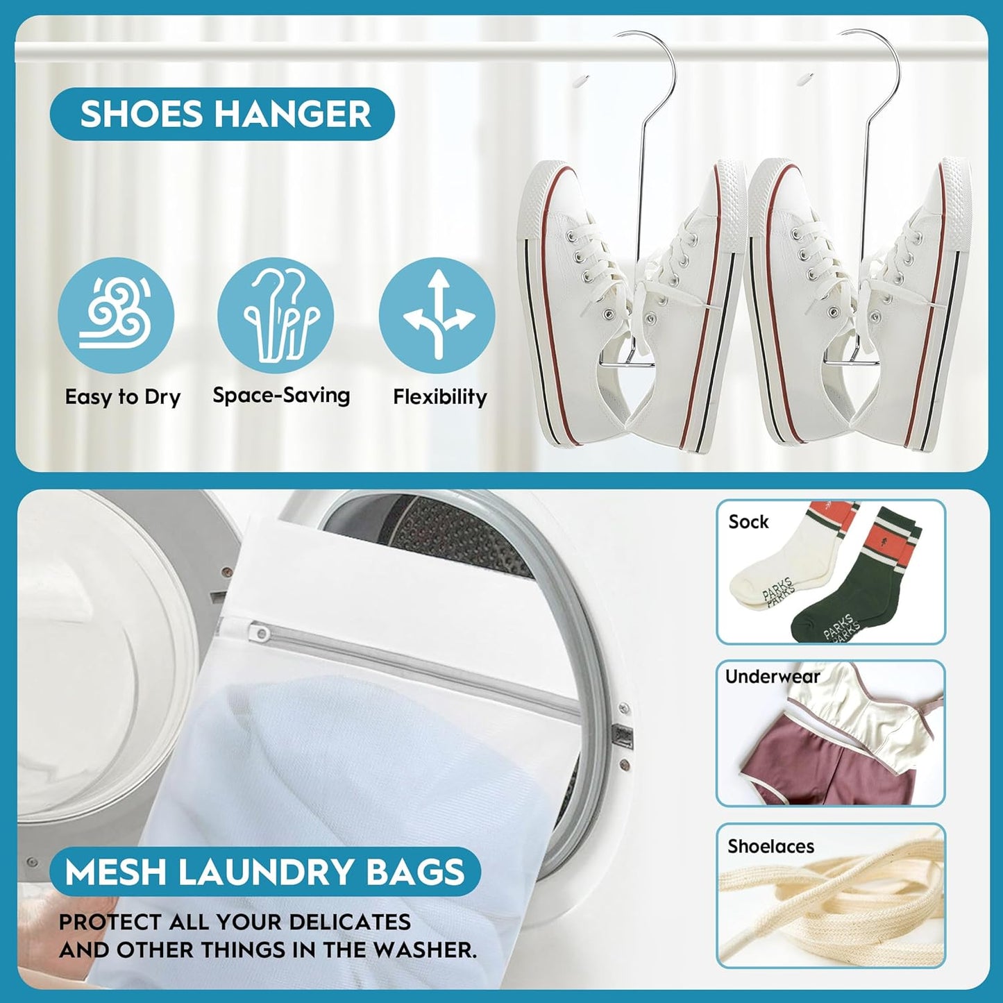 Jeekscss shoe washing machine bag for protecting delicate shoes during laundry