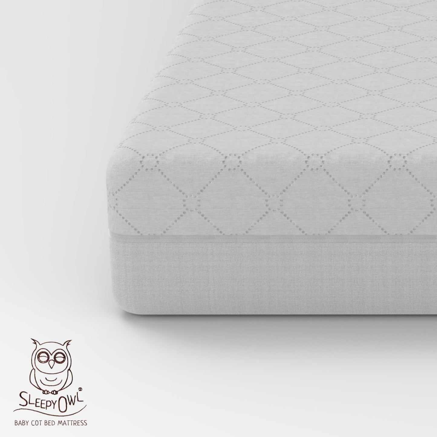 Sleepy Owl premium foam cot mattress designed for baby comfort and support during sleep