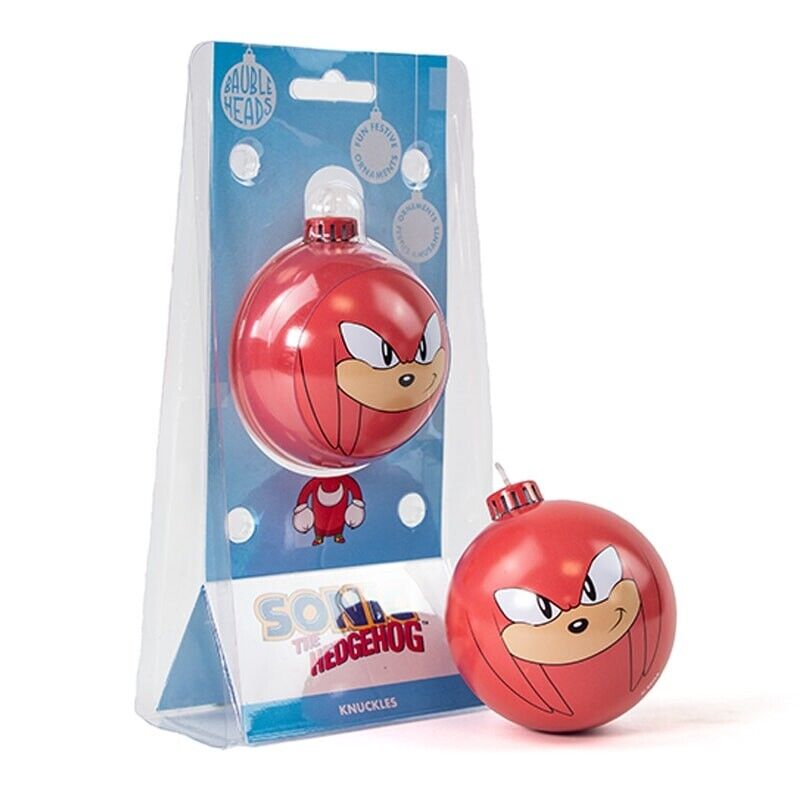 Numskull Sonic the Hedgehog Knuckles Christmas Ornament in Red, featuring a playful design