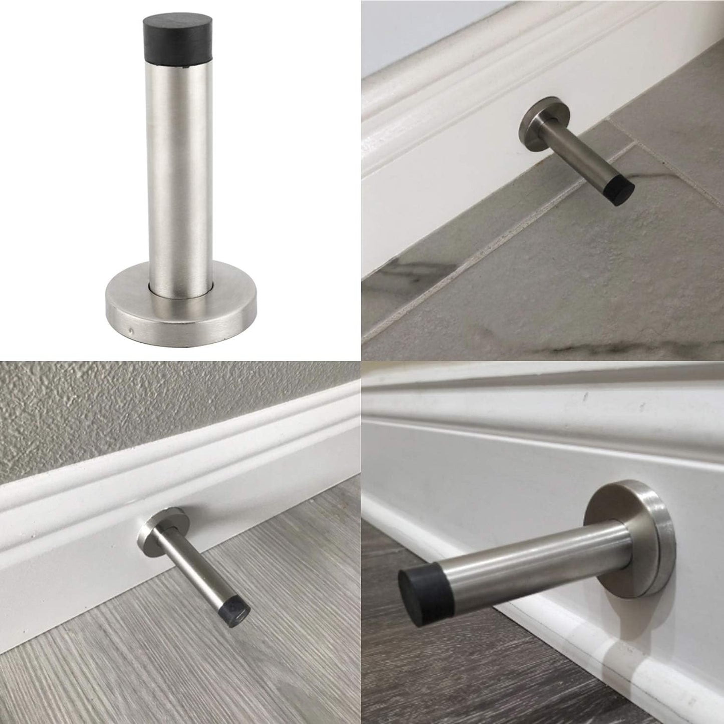DasMarine stainless steel door stops with rubber base for effective door positioning