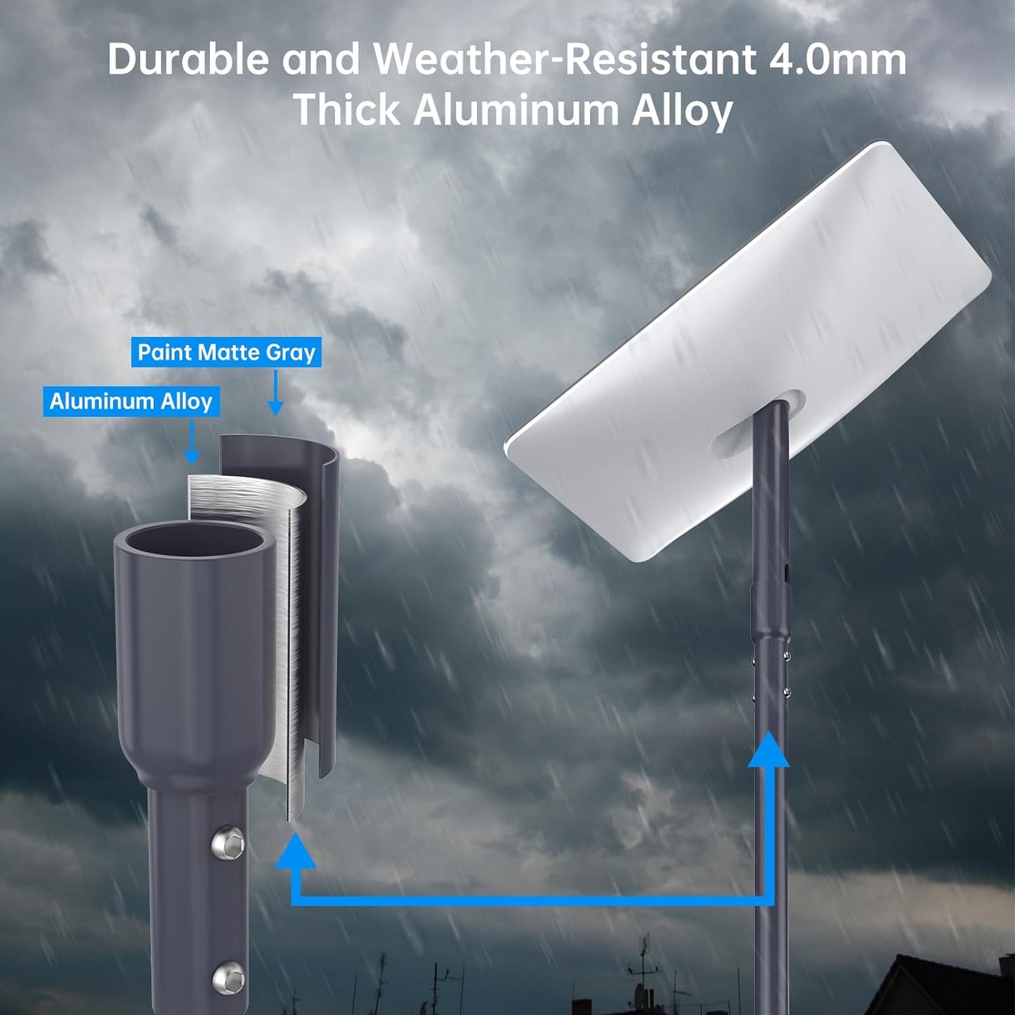 Starlink pole mount kit made from durable weather-resistant aluminum alloy, designed for optimal performance