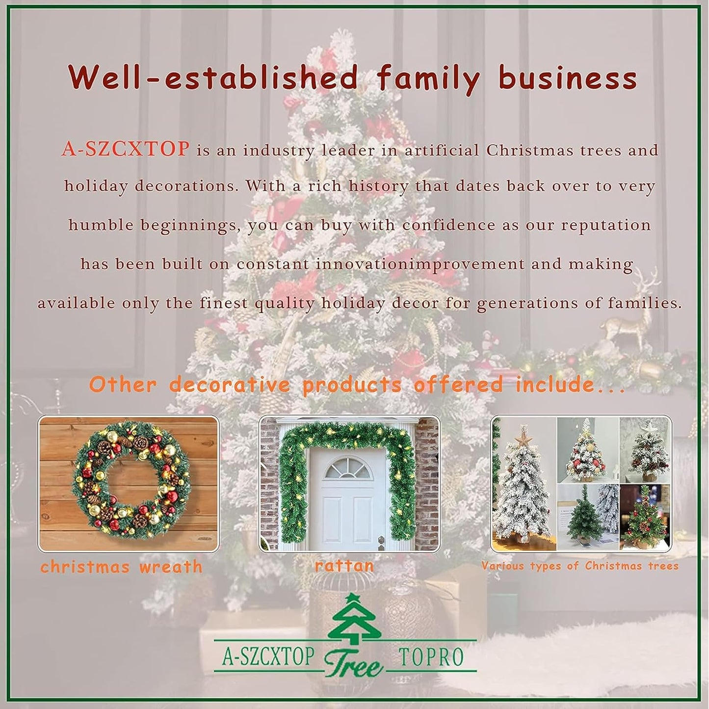 A-SZCXTOP pre-lit artificial Christmas tree 5ft with elegant decorations for festive home decor