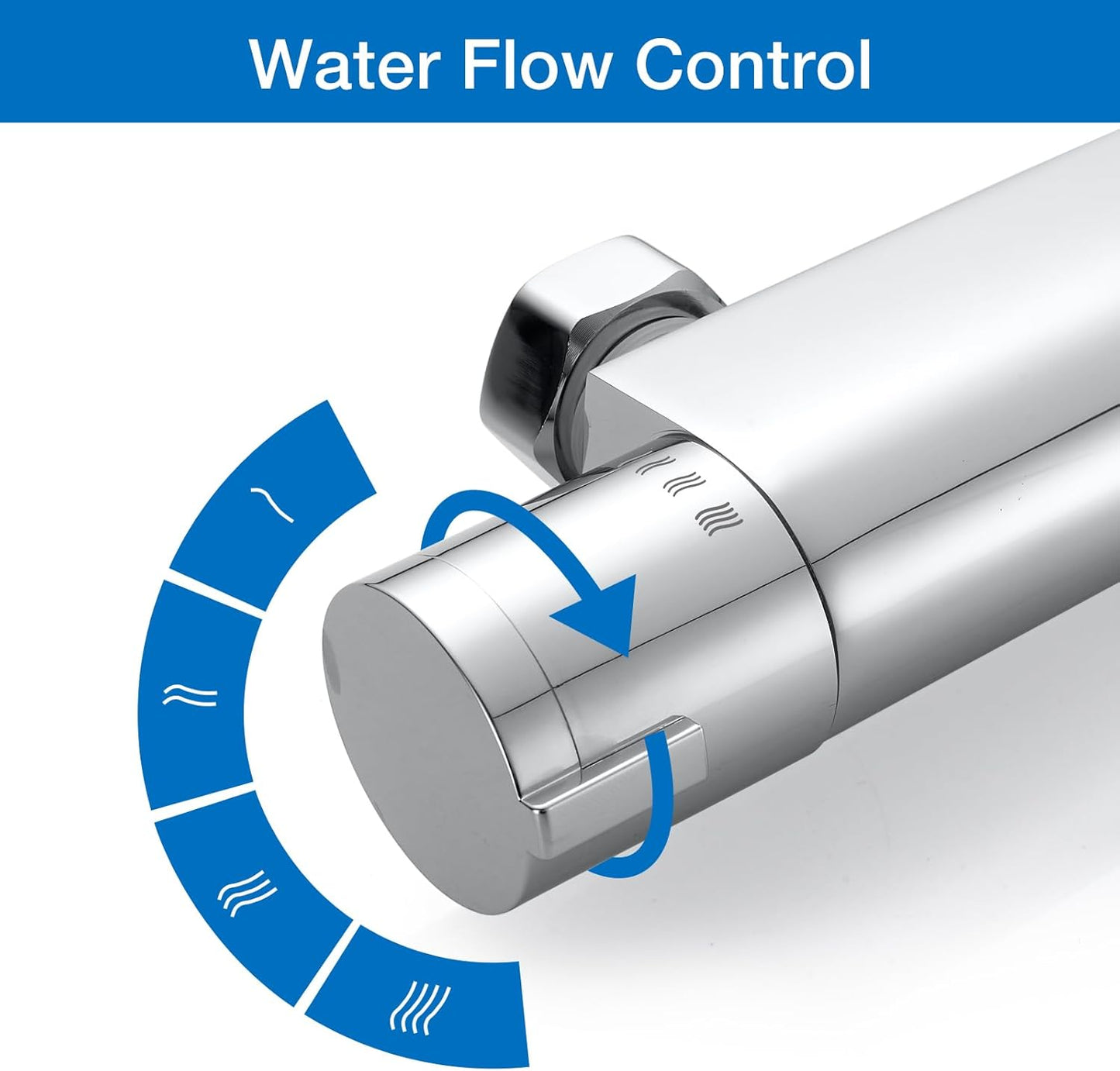 Rainysprit thermostatic shower mixer valve with precise water flow control for optimal shower experience