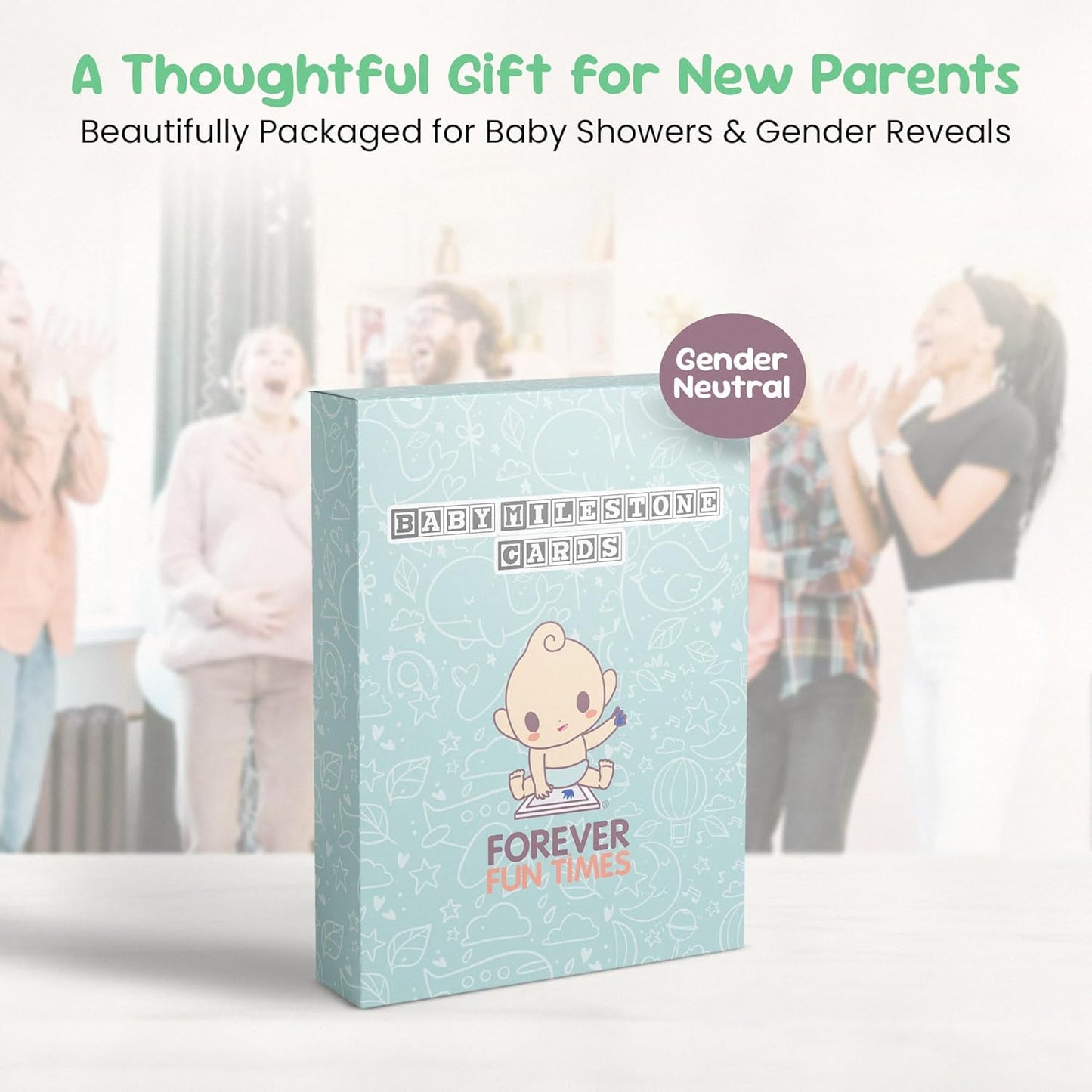 Forever Fun Times unisex baby milestone cards beautifully packaged for new parents and baby showers