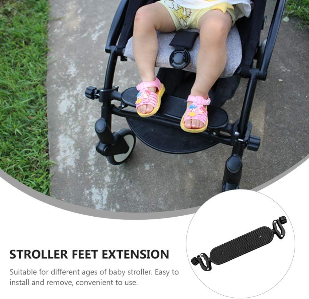 Universal stroller pedal for added foot support, easy to install and suitable for various stroller types