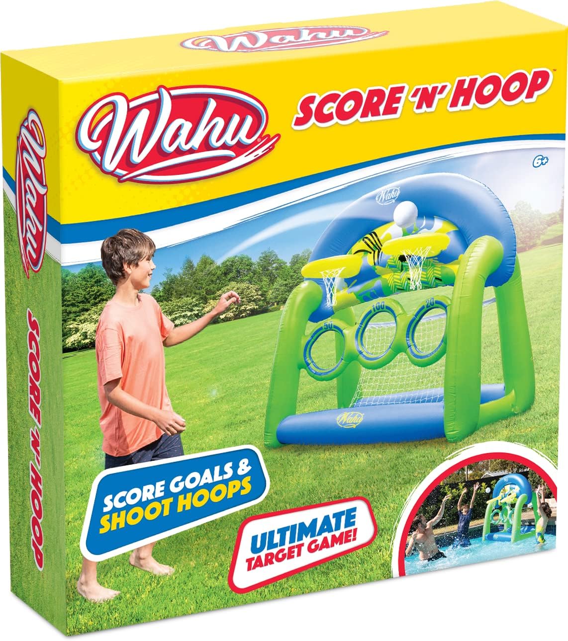Wahu Score N Hoop inflatable garden hoop and target game for outdoor fun and family entertainment