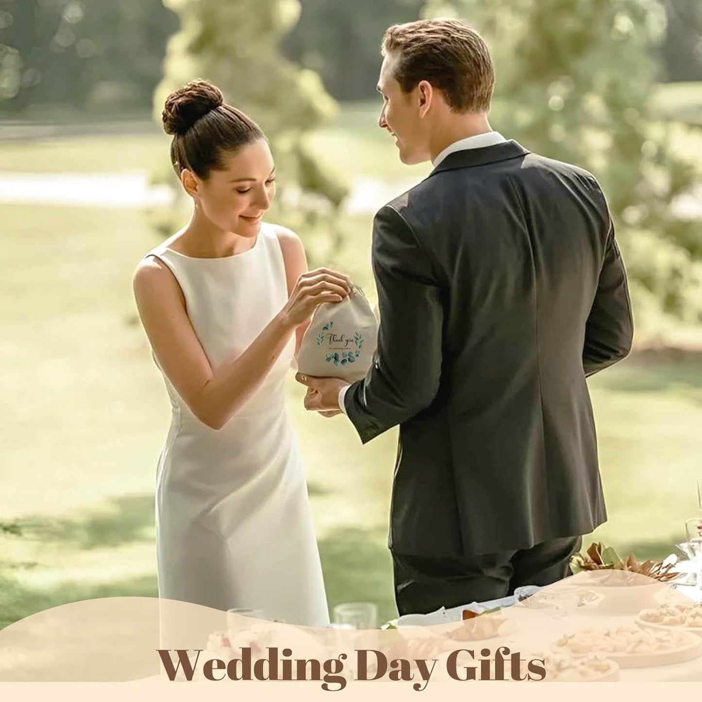 GiftGem wedding favour bags cotton linen ideal for elegant wedding day gifts and special celebrations