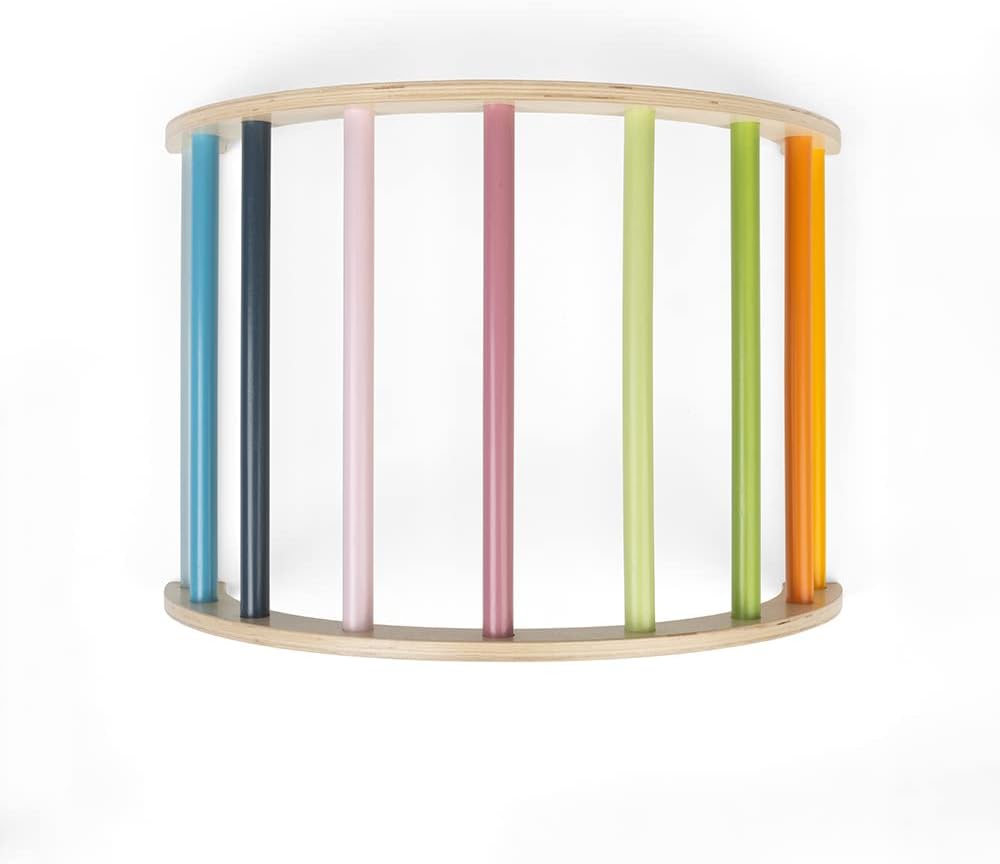 Bigjigs Toys wooden arched climbing frame in multi-coloured design for indoor playtime fun