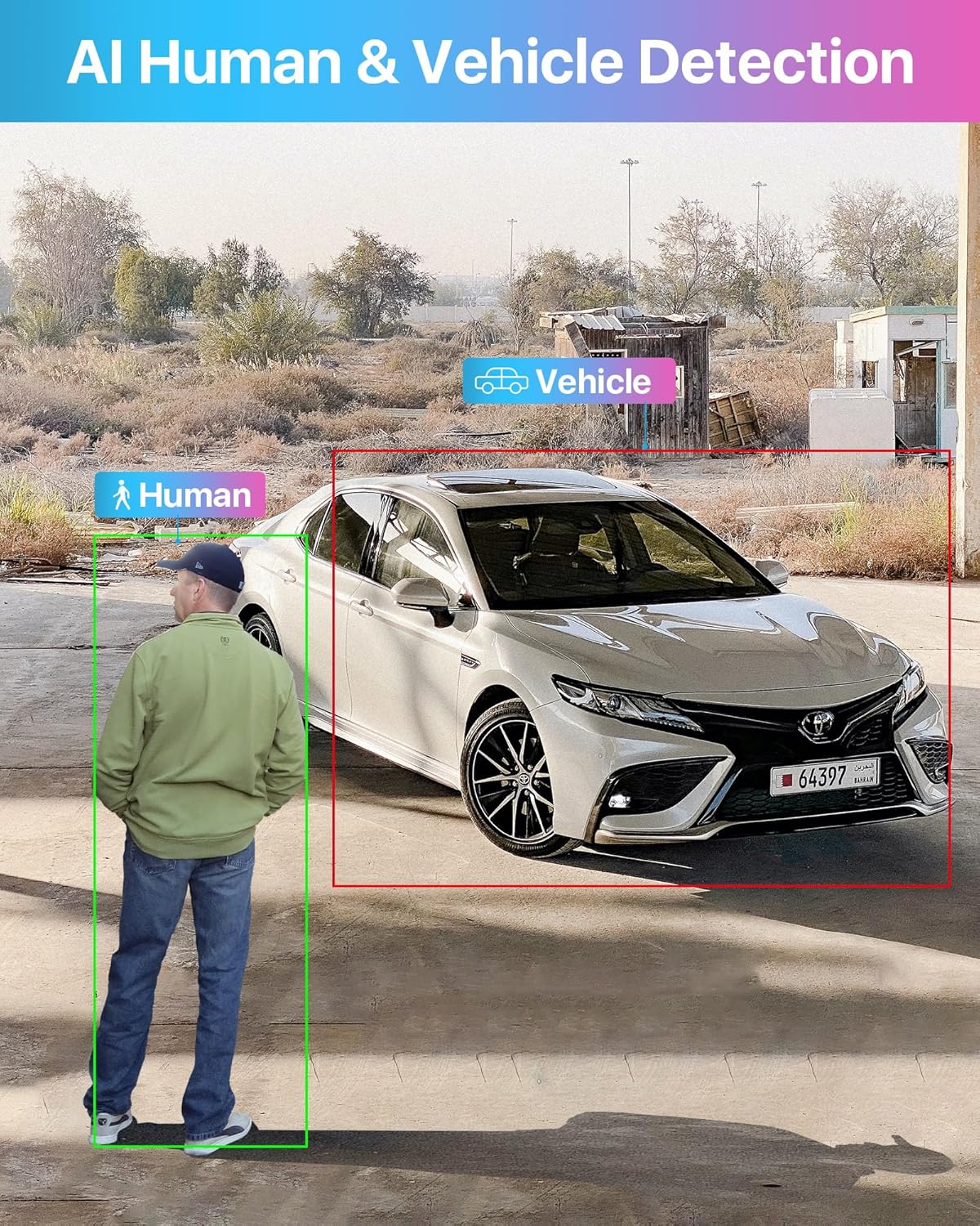 Zosi 16 channel CCTV system with hard drive featuring AI human and vehicle detection technology