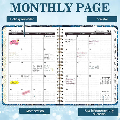 2026 week to view diary A5 with monthly calendar pages for efficient organisation