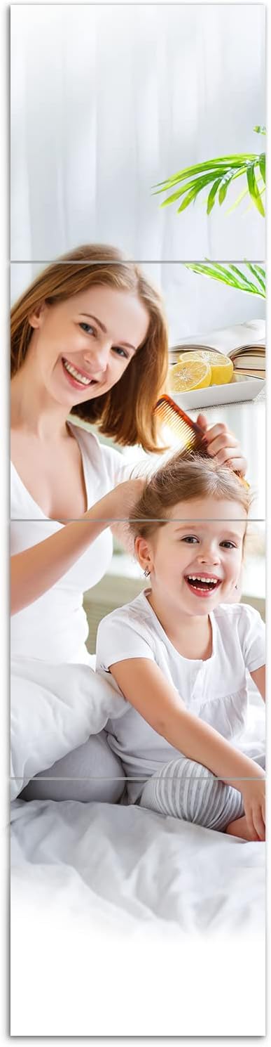 Evenlive 20cm x 20cm stick on mirrors in home setting, perfect for adding light and depth