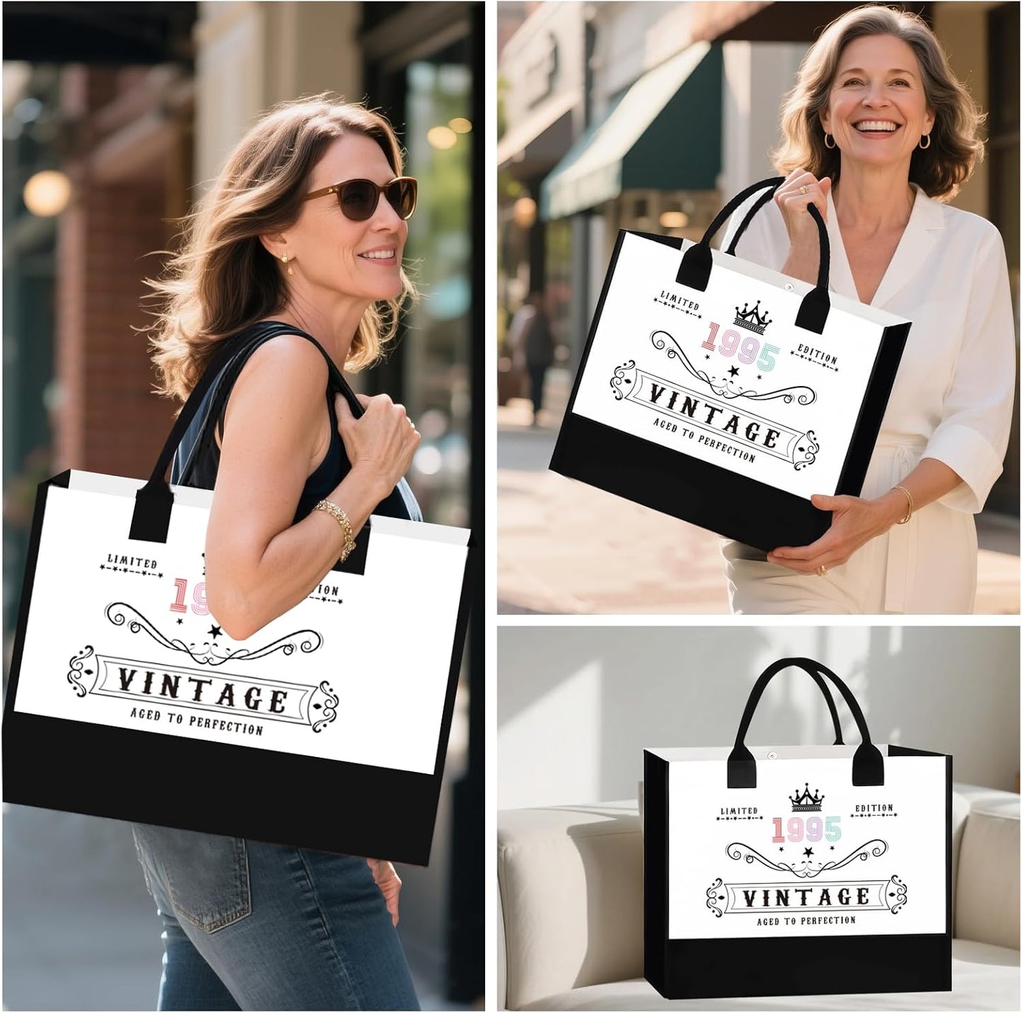 Awrmoo Vintage Tote Bag for 30th birthday gifts for women featuring a stylish design and ample space