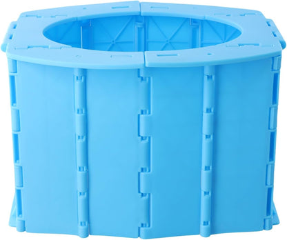 Portable Travel Potty Toddler, Travel Potty Training Toilet, Baby Mobile Toilet with Storage and Cleaning Bags, Suitable for Car Camping Tourism Outdoor Indoor, Blue