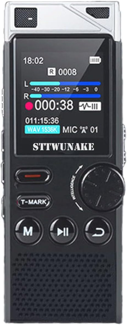 136G Dual-core AI Noise Reduction Digital Voice Activated Recorder