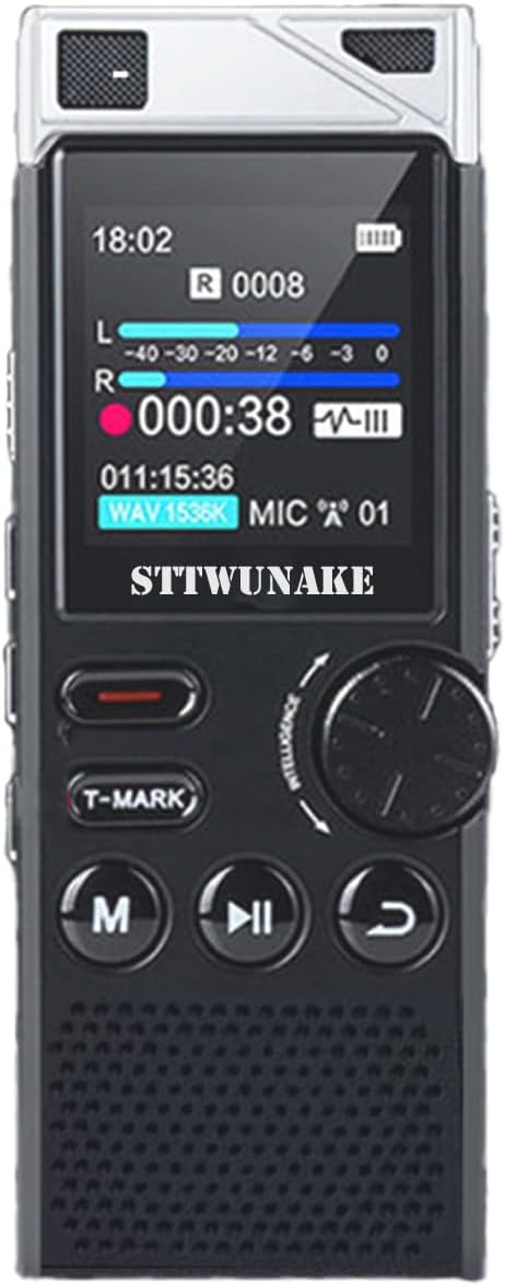 136G Dual-core AI Noise Reduction Digital Voice Activated Recorder