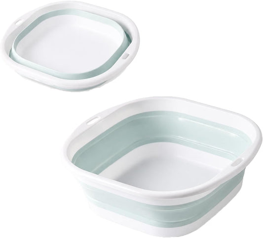 Foldable Sink, 3.5L Durable and Portable Silicone-Plastic Dishwashing Basin, Lightweight and Easy-to-Carry Sink for Camping, Outdoor Activities, Space-Saving