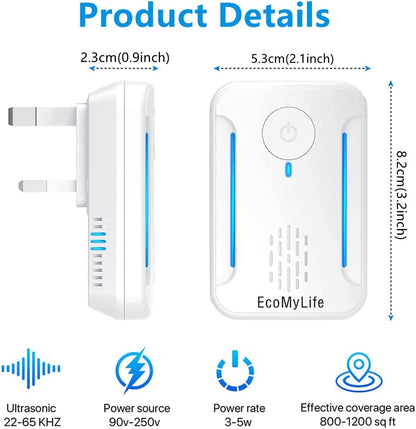 EcoMyLife Ultrasonic Pest Repeller (6 Pack)