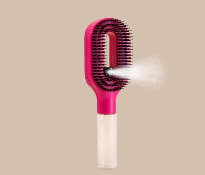 Hair Brush – 2-in-1 Hydration Hair Mist Brush Boar Bristle & Nylon Detangling Brush for Wet & Dry Hair Paddle Brush for Shine & Scalp Massage – Summer Beauty Essential