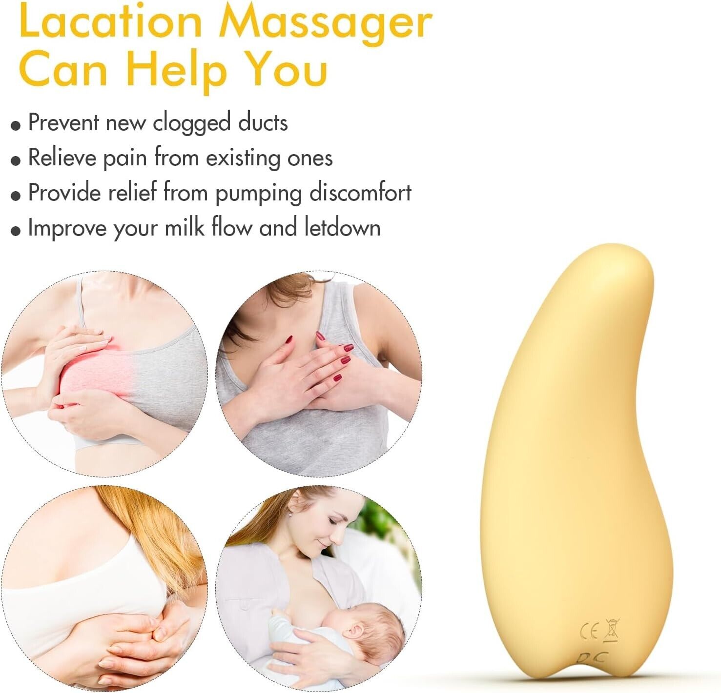 Breast Massager Warming Lactation Compress Breastfeeding: Vibrant & Warmer Milk