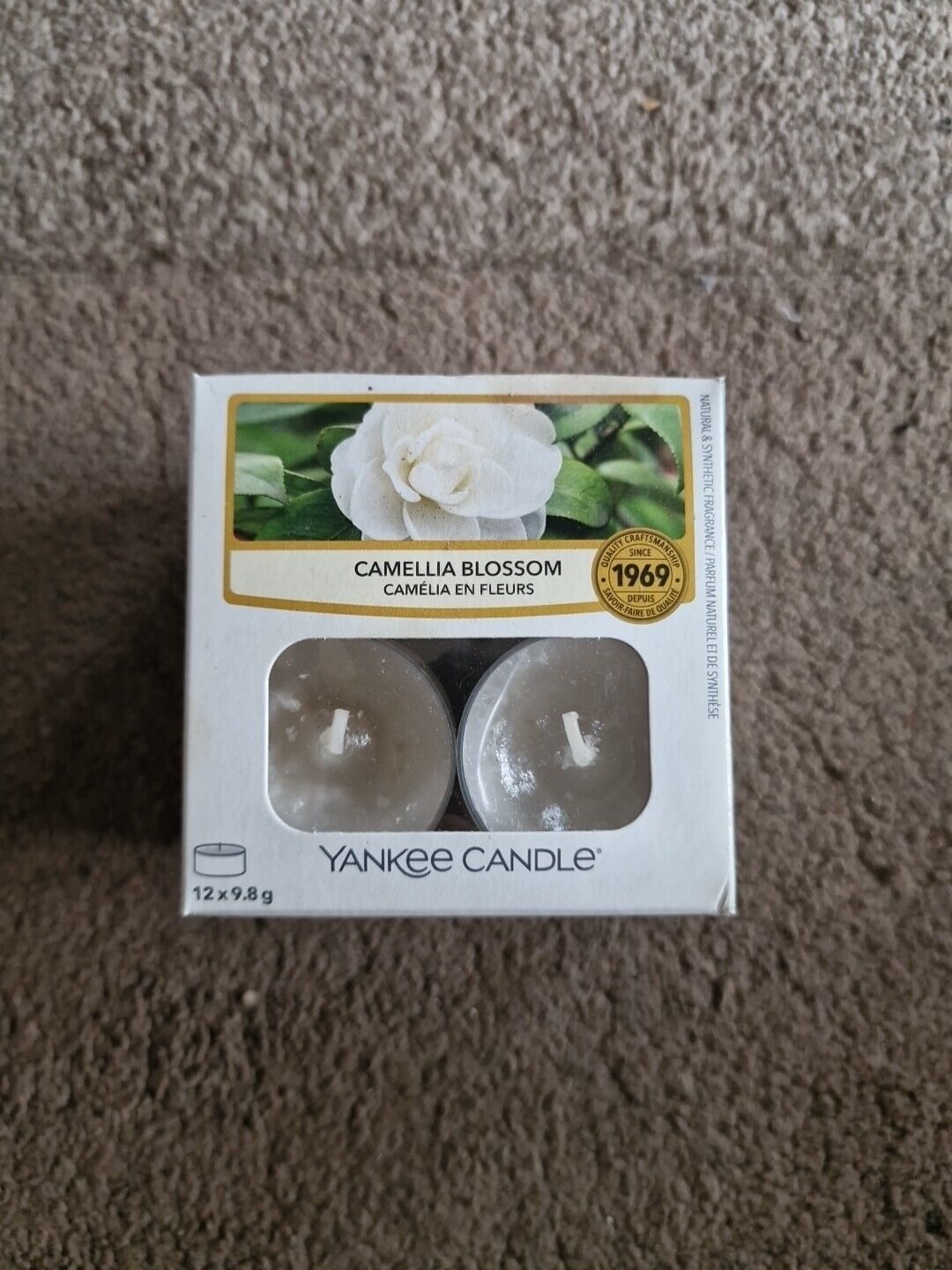 YANKEE CANDLE - 12 x TEA LIGHTS - CAMELLIA BLOSSOM