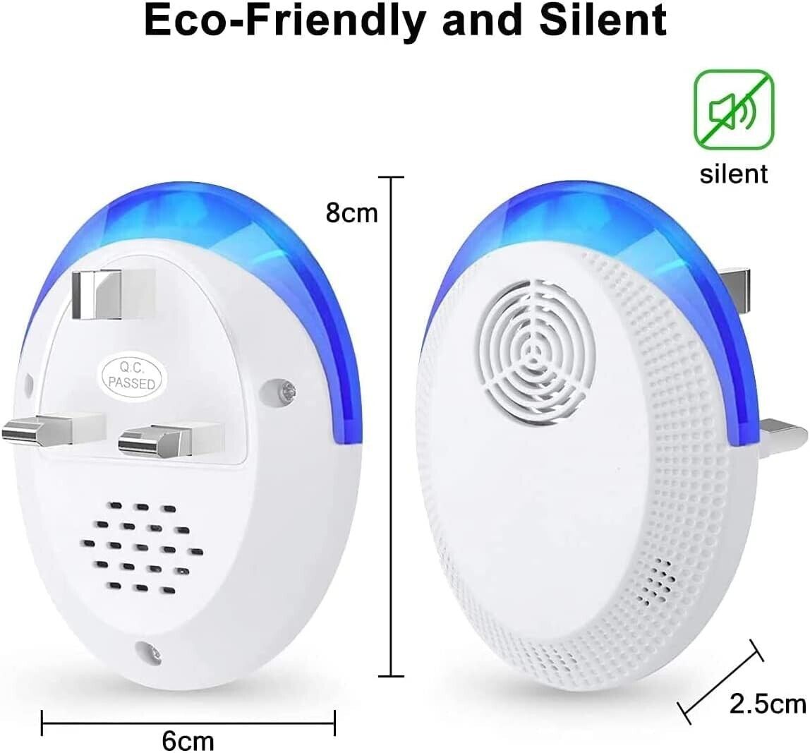 Ultrasonic Pest Repeller, (4 Pack), Indoor Plug-In Pest Repellent for Mice