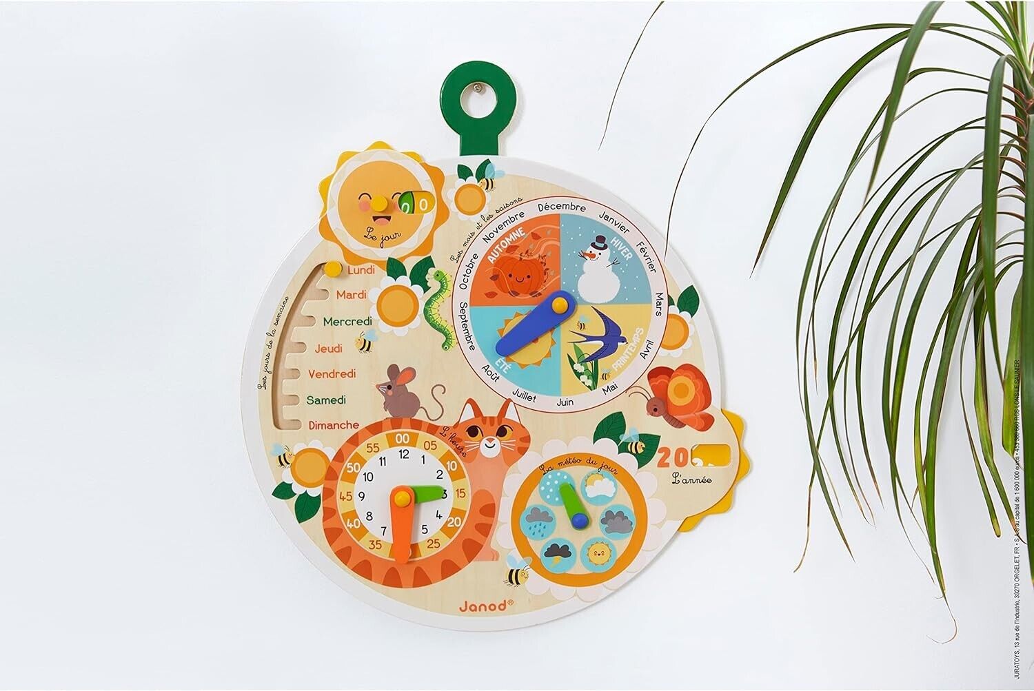 Janod FSC Wood Time Wheel Children's Educational Game