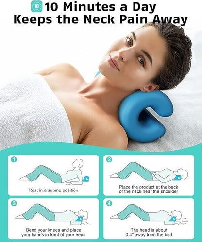 BLABOK Neck and Shoulder Relaxer,Portable Cervical Spine Pillow