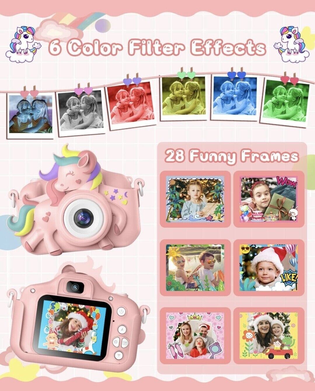 Kids Camera, Gofunly Kids Camera for Girls, 1080P HD 2.0 Inch Screen Kids...