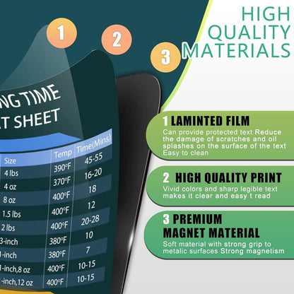 HCOSRI Air Fryer Magnetic Cheat Sheet