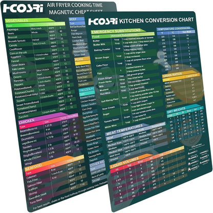 HCOSRI Air Fryer Magnetic Cheat Sheet