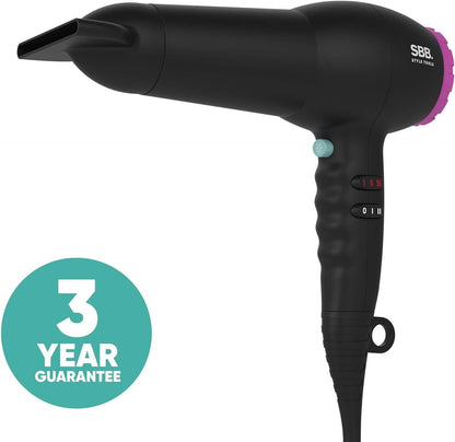 SBB Style Tools - Big Blowout Power 2200W Hair Dryer - Lightweight & Fast Dry.