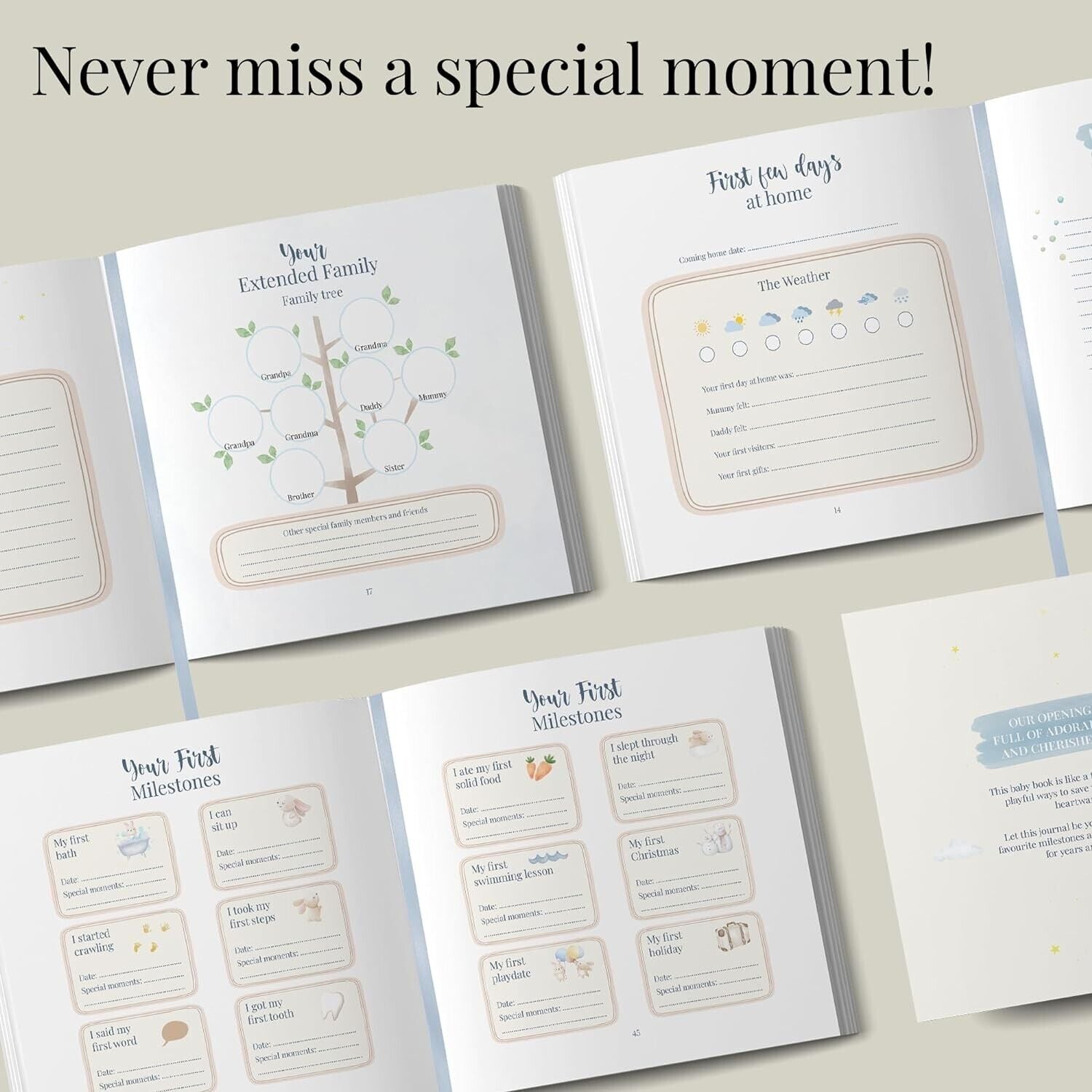 Baby Memory Book and Pregnancy Journal - Gift for Baby Showers - Diary for mums