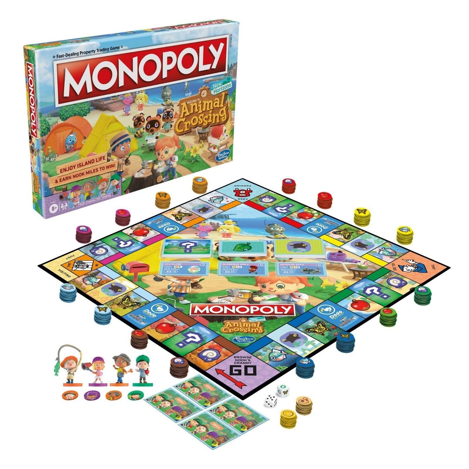 Hasbro Monopoly Animal Crossing Horizons Edition Game Board - F1661