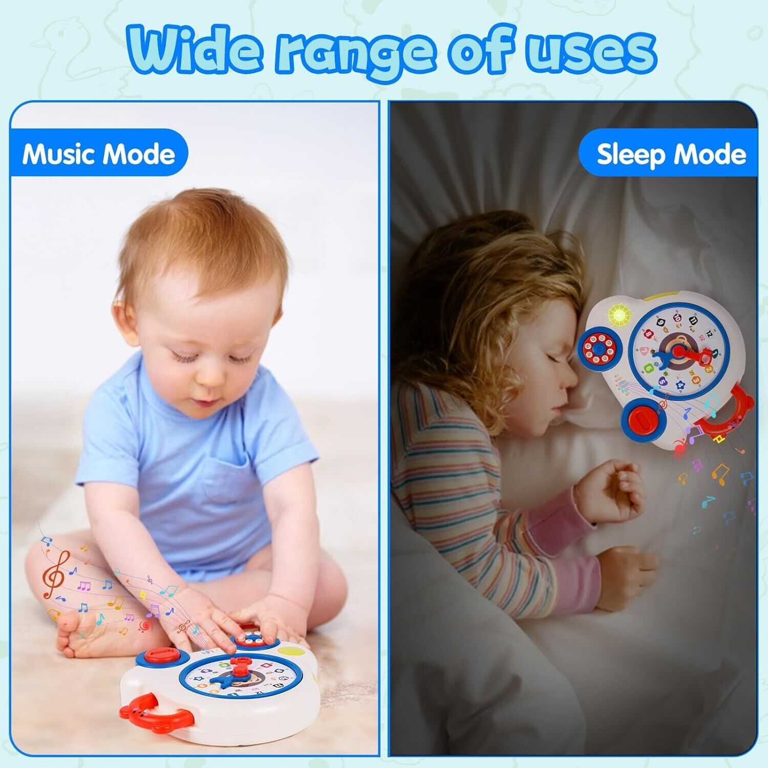 Thedttoy Baby Toys 12 18+ Months, Early Learning Musical Toys Teaching Clock Toy