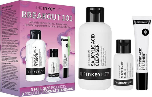 The INKEY List Breakout 101 Kit | Clear Skin Starter Kit [Damaged Box]