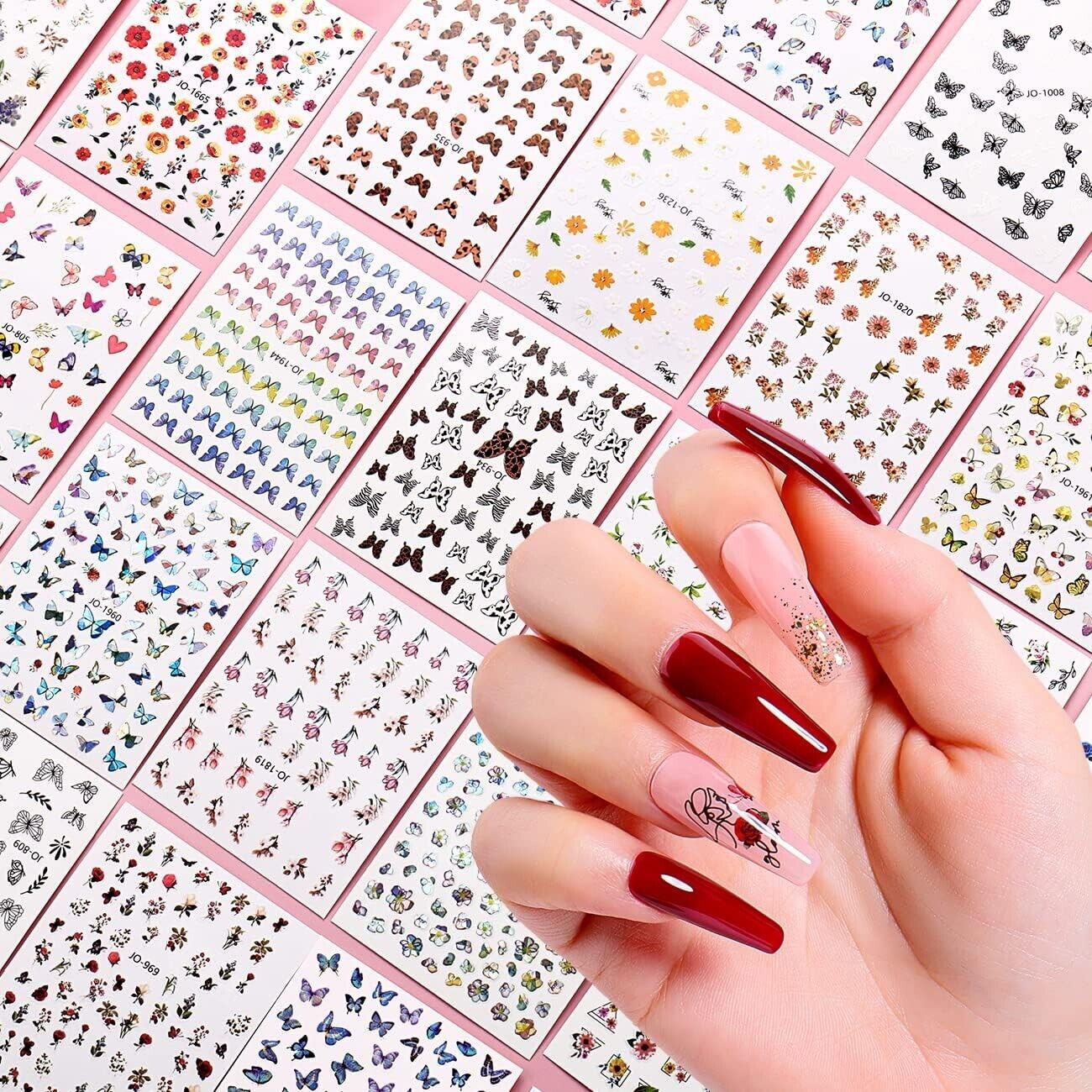 Nail Art Stickers 30 Sheets Self Adhesive Decal